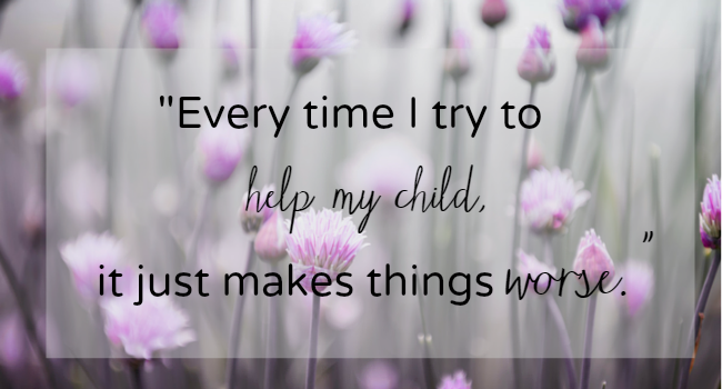 Confessions of an Imperfect Parent: I Try To Help But Can’t